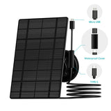 Load image into Gallery viewer, 3W Solar Panel Charger for Security Camera (with C-USB Adapter)